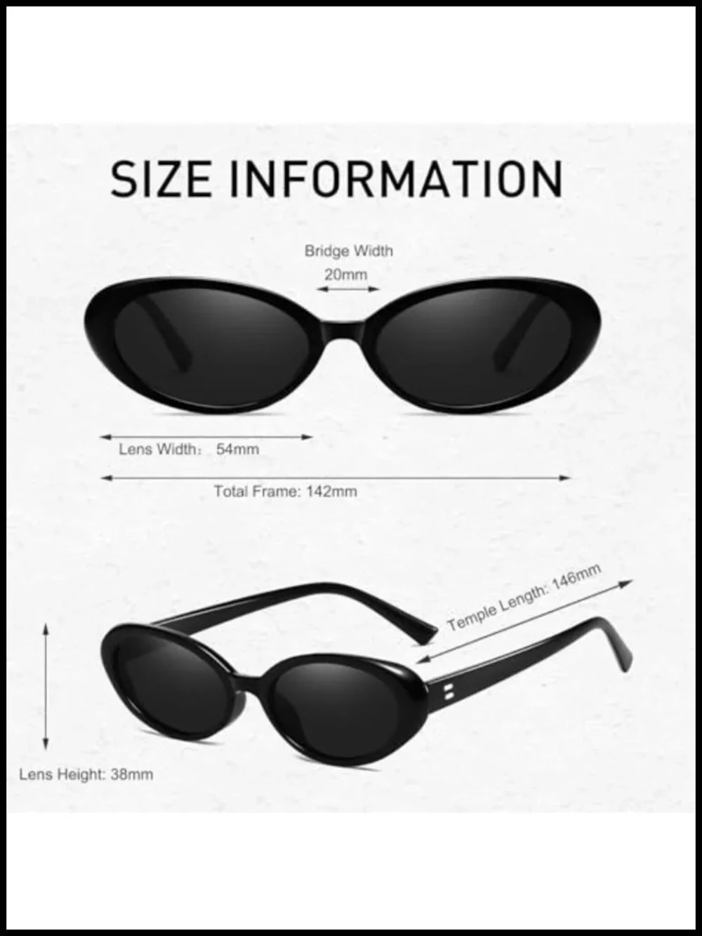 Vintage Small Oval Sunglasses Cat Eye 90s UV400 Protection Lightweight Shades